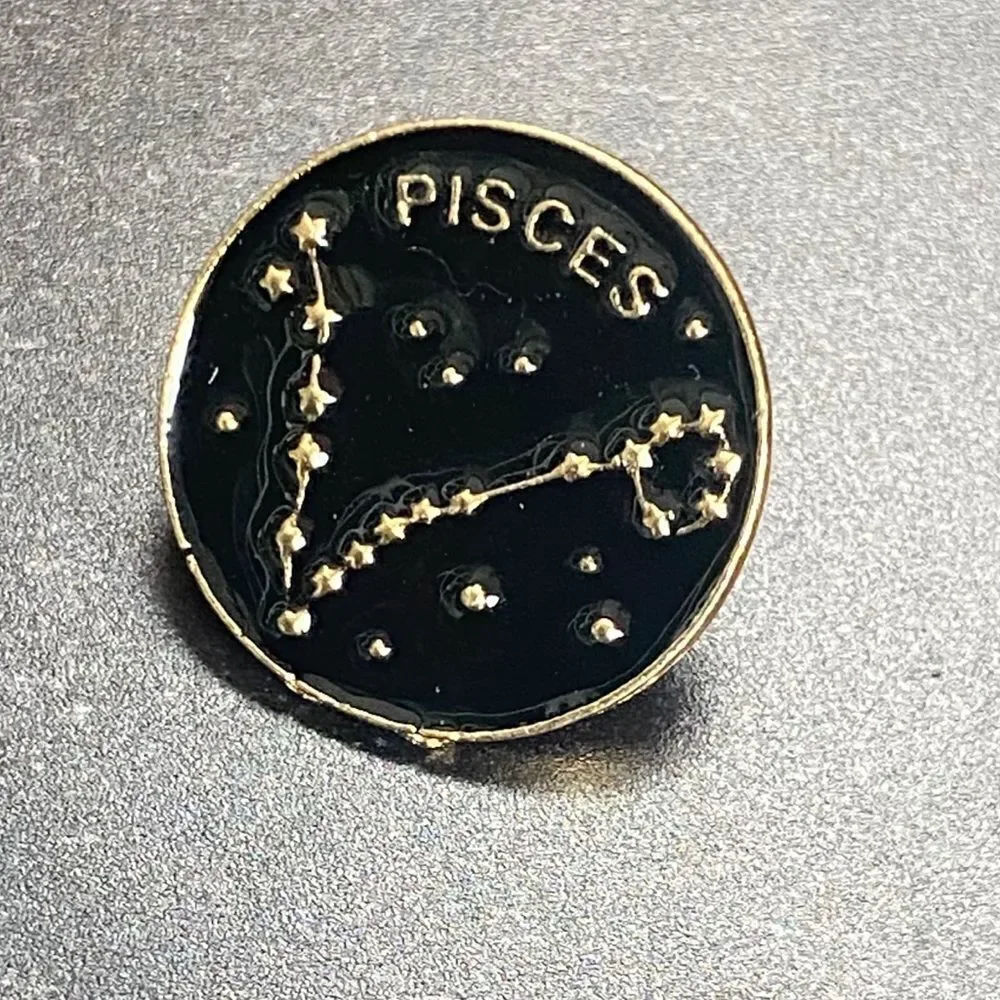 Pisces Zodiac Enamel Pin/ Brooch Lapel
